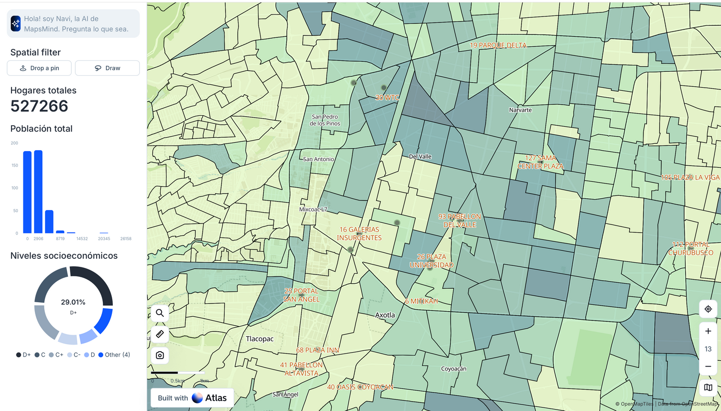 MapsMind Online | Un SaaS de geomarketing con AI